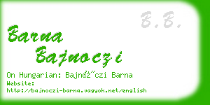 barna bajnoczi business card